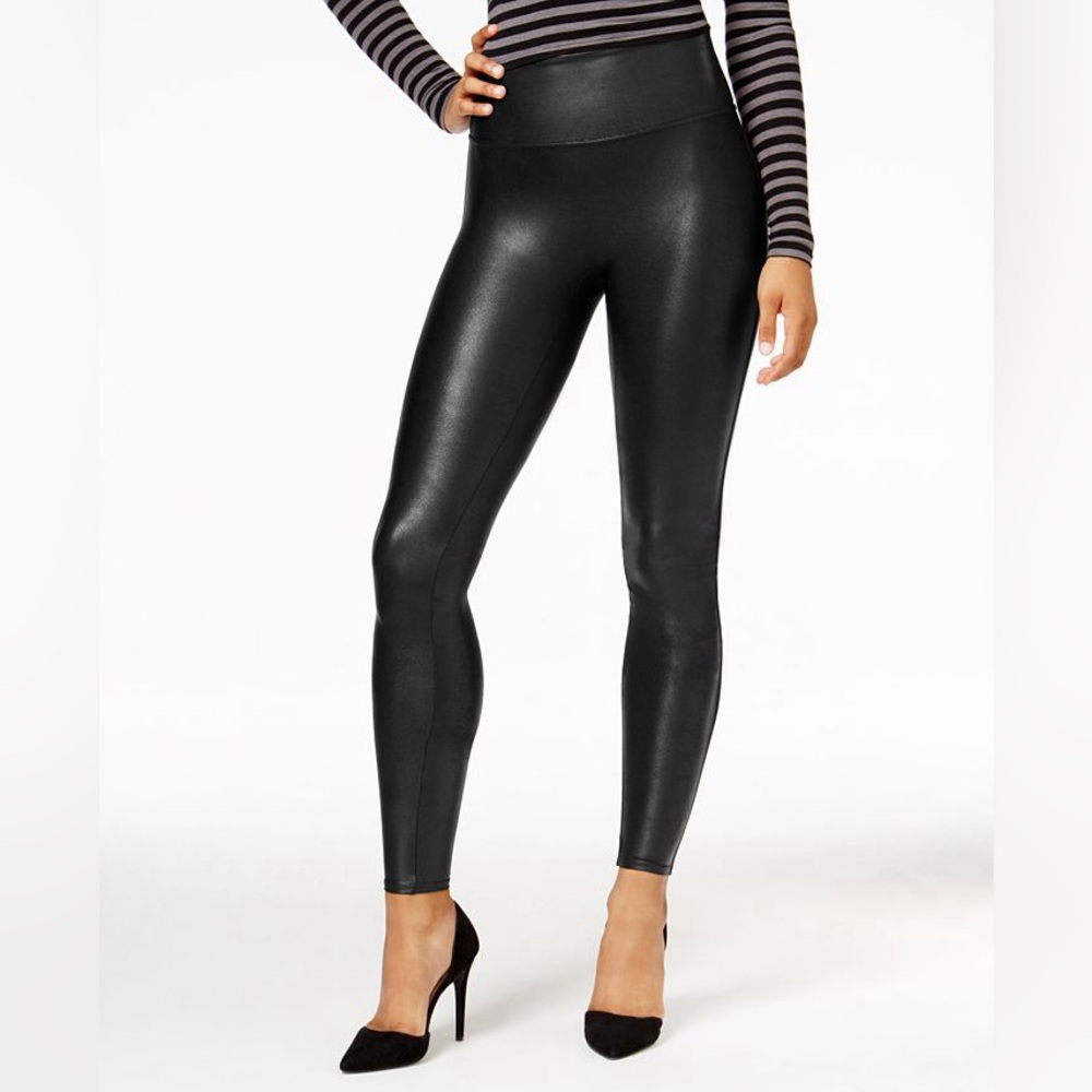 Spanx Faux Leather black high waist Leggings